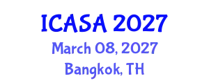 International Conference on Aerospace Systems and Avionics (ICASA) March 08, 2027 - Bangkok, Thailand
