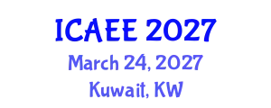 International Conference on Advances in Environmental Economics (ICAEE) March 24, 2027 - Kuwait, Kuwait