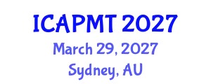 International Conference on Advances in Polymer Materials and Technology (ICAPMT) March 29, 2027 - Sydney, Australia