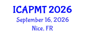 International Conference on Advances in Polymer Materials and Technology (ICAPMT) September 16, 2026 - Nice, France
