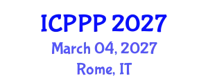 International Conference on Photobiology, Photochemistry and Photophysics (ICPPP) March 04, 2027 - Rome, Italy