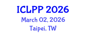 International Conference on Language Policy and Planning (ICLPP) March 02, 2026 - Taipei, Taiwan