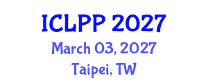 International Conference on Language Policy and Planning (ICLPP) March 03, 2027 - Taipei, Taiwan