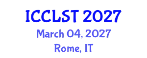 International Conference on Clinical Linguistics and Speech Therapy (ICCLST) March 04, 2027 - Rome, Italy