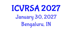 International Conference on Virtual Reality Systems and Applications (ICVRSA) January 30, 2027 - Bengaluru, India