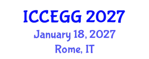 International Conference on Circular Economy and Green Growth (ICCEGG) January 18, 2027 - Rome, Italy