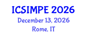 International Conference on Sports Injury Management and Performance Enhancement (ICSIMPE) December 13, 2026 - Rome, Italy