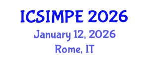 International Conference on Sports Injury Management and Performance Enhancement (ICSIMPE) January 12, 2026 - Rome, Italy