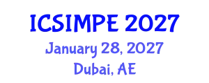 International Conference on Sports Injury Management and Performance Enhancement (ICSIMPE) January 28, 2027 - Dubai, United Arab Emirates