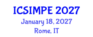 International Conference on Sports Injury Management and Performance Enhancement (ICSIMPE) January 18, 2027 - Rome, Italy
