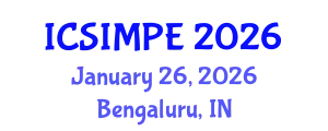 International Conference on Sports Injury Management and Performance Enhancement (ICSIMPE) January 26, 2026 - Bengaluru, India