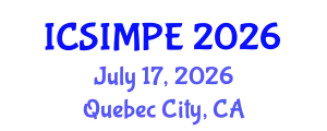 International Conference on Sports Injury Management and Performance Enhancement (ICSIMPE) July 17, 2026 - Quebec City, Canada