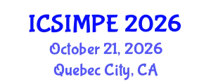 International Conference on Sports Injury Management and Performance Enhancement (ICSIMPE) October 21, 2026 - Quebec City, Canada