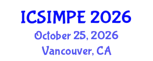 International Conference on Sports Injury Management and Performance Enhancement (ICSIMPE) October 25, 2026 - Vancouver, Canada