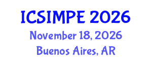 International Conference on Sports Injury Management and Performance Enhancement (ICSIMPE) November 18, 2026 - Buenos Aires, Argentina
