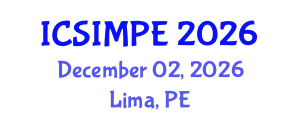 International Conference on Sports Injury Management and Performance Enhancement (ICSIMPE) December 02, 2026 - Lima, Peru