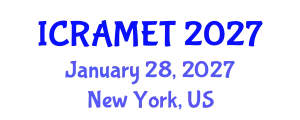 International Conference on Radar, Antenna, Microwave, Electronics and Telecommunications (ICRAMET) January 28, 2027 - New York, United States