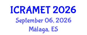 International Conference on Radar, Antenna, Microwave, Electronics and Telecommunications (ICRAMET) September 06, 2026 - Málaga, Spain