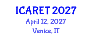 International Conference on Advances in Renewable Energy Technologies (ICARET) April 12, 2027 - Venice, Italy