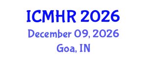 International Conference on Mental Health and Rehabilitation (ICMHR) December 09, 2026 - Goa, India