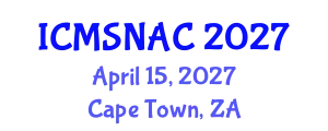International Conference on Materials Science, Nanoscience and Applied Chemistry (ICMSNAC) April 15, 2027 - Cape Town, South Africa