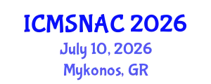International Conference on Materials Science, Nanoscience and Applied Chemistry (ICMSNAC) July 10, 2026 - Mykonos, Greece