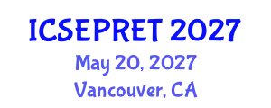 International Conference on Sustainable Energy Production and Renewable Energy Technologies (ICSEPRET) May 20, 2027 - Vancouver, Canada