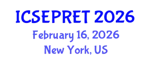 International Conference on Sustainable Energy Production and Renewable Energy Technologies (ICSEPRET) February 16, 2026 - New York, United States