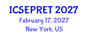 International Conference on Sustainable Energy Production and Renewable Energy Technologies (ICSEPRET) February 17, 2027 - New York, United States
