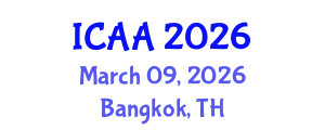 International Conference on Aeronautics and Aeroengineering (ICAA) March 09, 2026 - Bangkok, Thailand