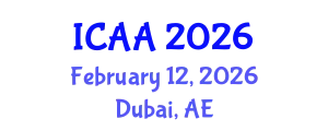 International Conference on Aeronautics and Aeroengineering (ICAA) February 12, 2026 - Dubai, United Arab Emirates