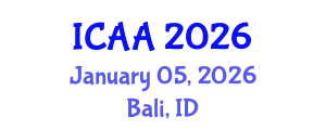International Conference on Aeronautics and Aeroengineering (ICAA) January 05, 2026 - Bali, Indonesia