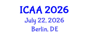 International Conference on Aeronautics and Aeroengineering (ICAA) July 22, 2026 - Berlin, Germany