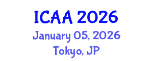 International Conference on Aeronautics and Aeroengineering (ICAA) January 05, 2026 - Tokyo, Japan