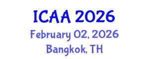 International Conference on Aeronautics and Aeroengineering (ICAA) February 02, 2026 - Bangkok, Thailand