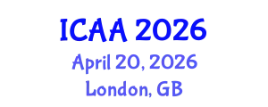 International Conference on Aeronautics and Aeroengineering (ICAA) April 20, 2026 - London, United Kingdom