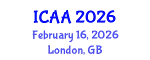 International Conference on Aeronautics and Aeroengineering (ICAA) February 16, 2026 - London, United Kingdom