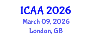 International Conference on Aeronautics and Aeroengineering (ICAA) March 09, 2026 - London, United Kingdom