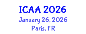 International Conference on Aeronautics and Aeroengineering (ICAA) January 26, 2026 - Paris, France