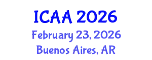 International Conference on Aeronautics and Aeroengineering (ICAA) February 23, 2026 - Buenos Aires, Argentina