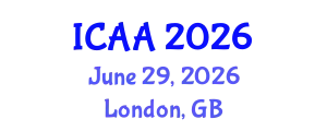 International Conference on Aeronautics and Aeroengineering (ICAA) June 29, 2026 - London, United Kingdom