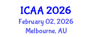 International Conference on Aeronautics and Aeroengineering (ICAA) February 02, 2026 - Melbourne, Australia