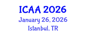 International Conference on Aeronautics and Aeroengineering (ICAA) January 26, 2026 - Istanbul, Turkey