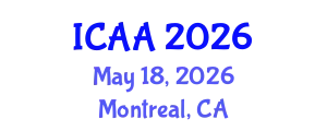 International Conference on Aeronautics and Aeroengineering (ICAA) May 18, 2026 - Montreal, Canada