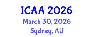 International Conference on Aeronautics and Aeroengineering (ICAA) March 30, 2026 - Sydney, Australia