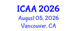 International Conference on Aeronautics and Aeroengineering (ICAA) August 05, 2026 - Vancouver, Canada