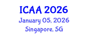 International Conference on Aeronautics and Aeroengineering (ICAA) January 05, 2026 - Singapore, Singapore