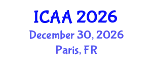 International Conference on Aeronautics and Aeroengineering (ICAA) December 30, 2026 - Paris, France