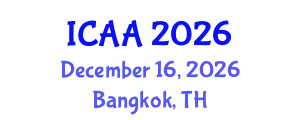 International Conference on Aeronautics and Aeroengineering (ICAA) December 16, 2026 - Bangkok, Thailand