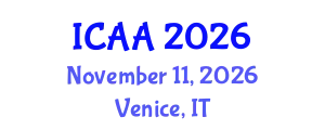 International Conference on Aeronautics and Aeroengineering (ICAA) November 11, 2026 - Venice, Italy